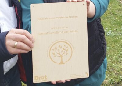 Auszeichnung “Baumfreundliche Gemeinde” erhalten