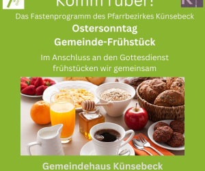 Osterfrühstück am 31.03.2024 um 10 Uhr in Künsebeck