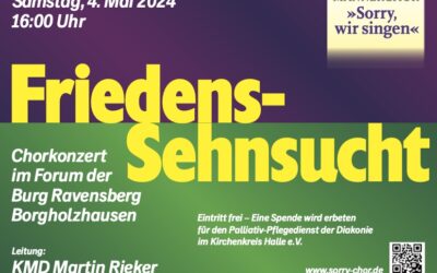 Männerchorkonzert “Sorry wir singen” auf der Burg Ravensberg am 04. Mai 2024 um 16 Uhr